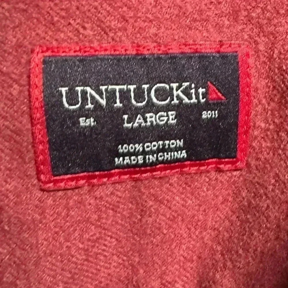 UNTUCKit Sherwood Flannel Button Down Shirt Size Large - Picture 4 of 7